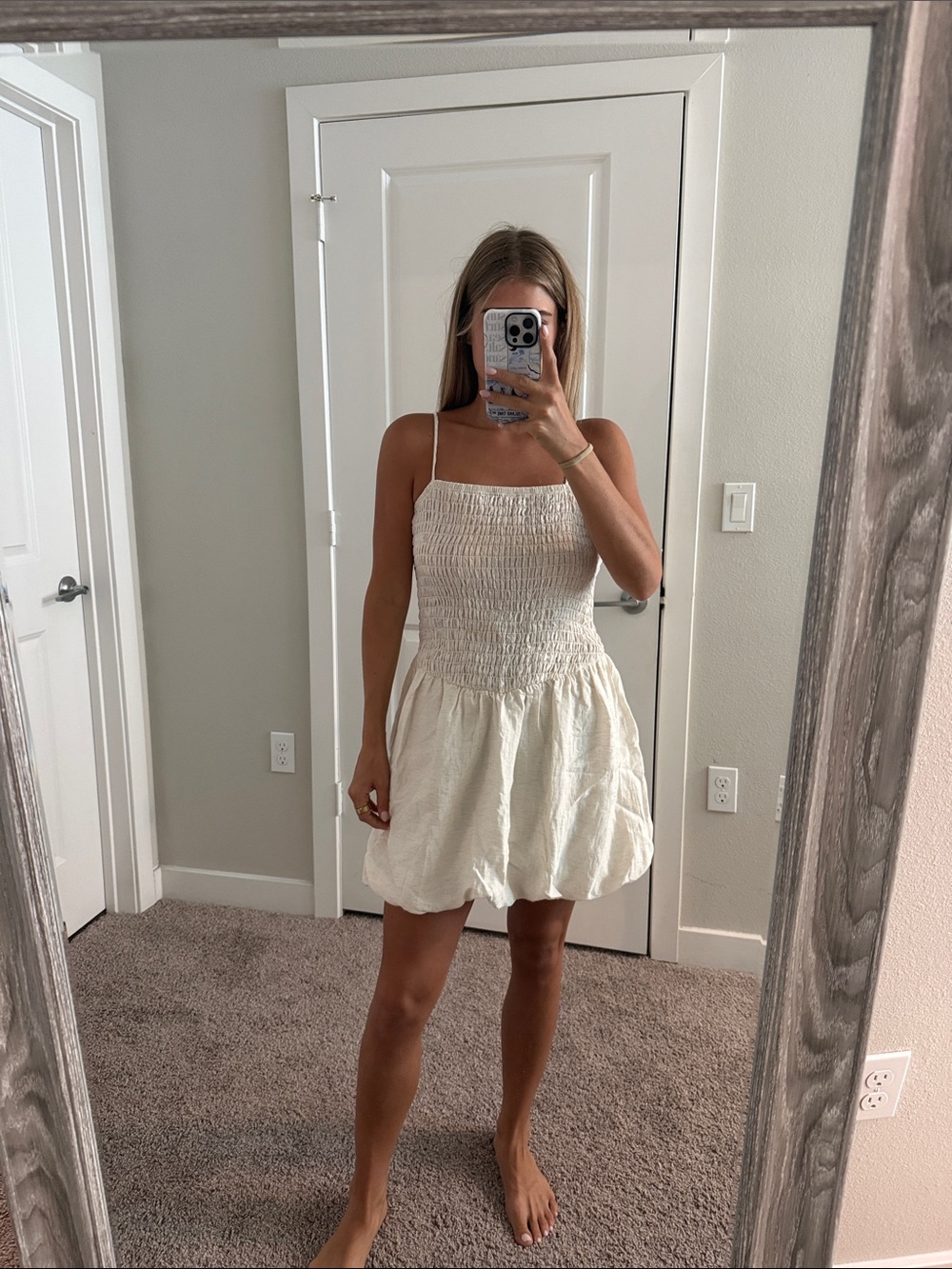Tan bubble dress